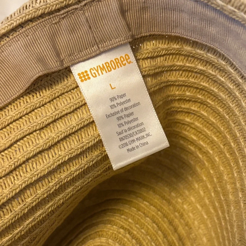 Gymboree Tan Straw Hat with Colorful Band